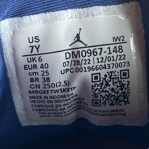 Nike Air Jordan 3 Retro Washington Wizards DM0967-148 GS Size 7Y Wmns Size 8.5 - Picture 9 of 11